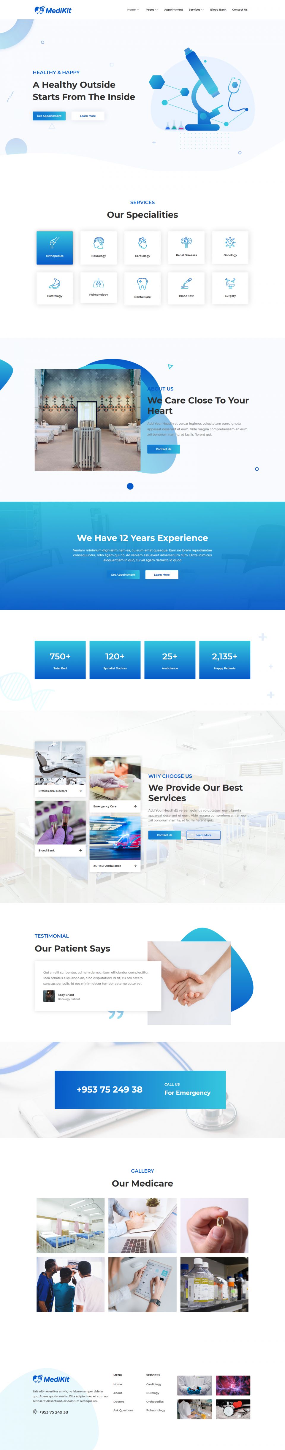 WordPress template ThemeForest MediKit