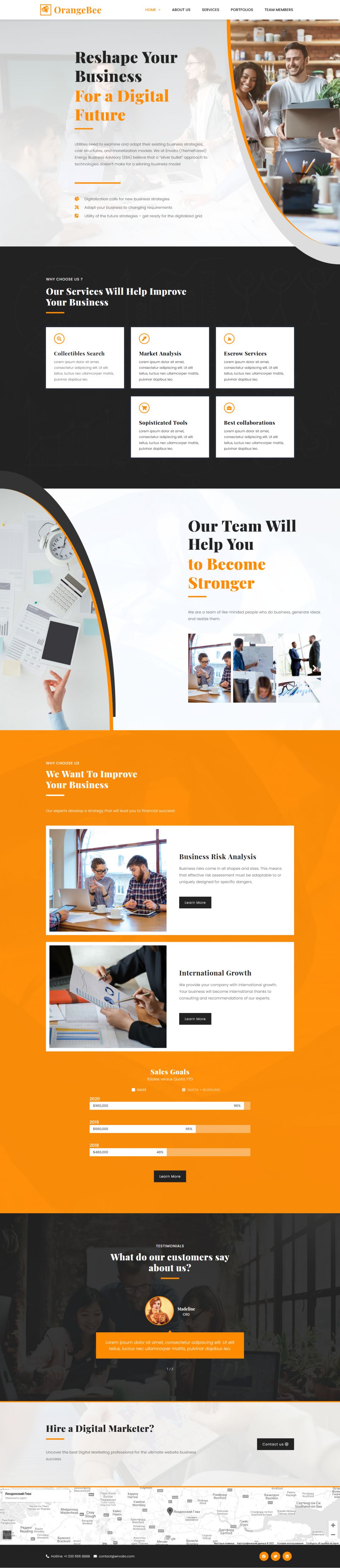 WordPress template ThemeForest OrangeBee