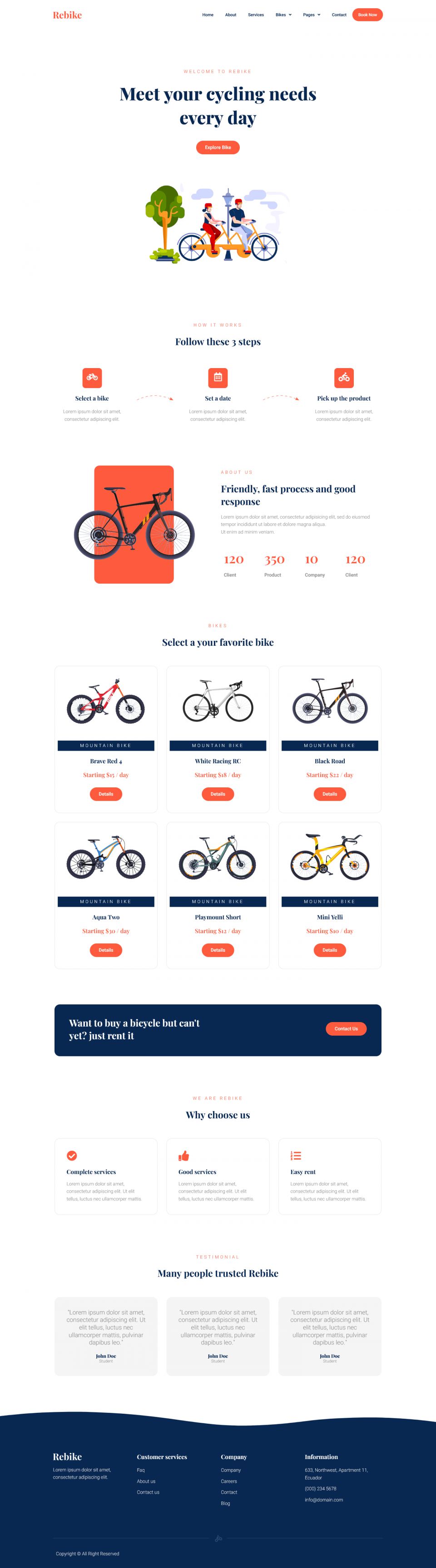 WordPress template ThemeForest Rebike