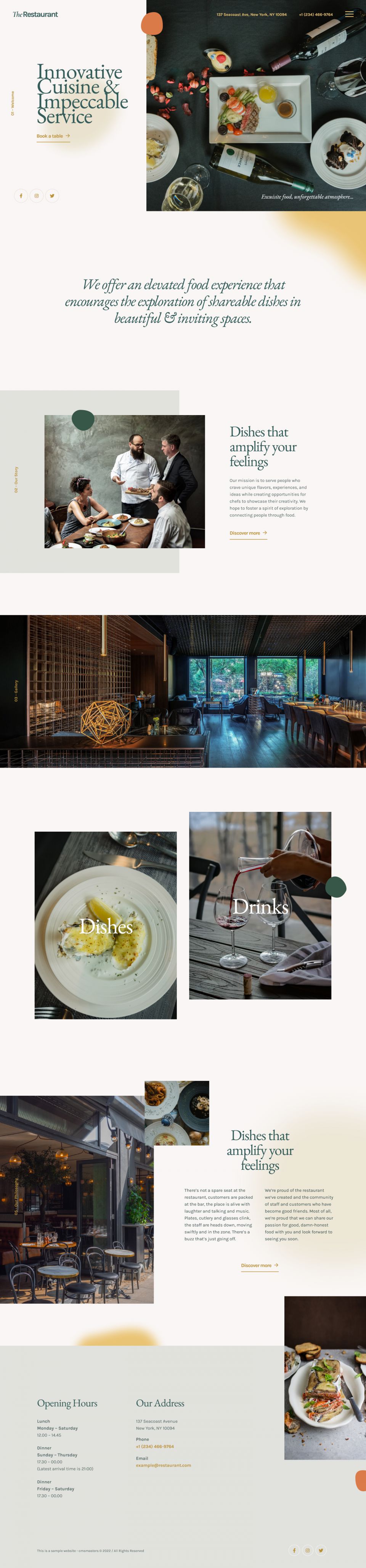 WordPress template ThemeForest The Restaurant