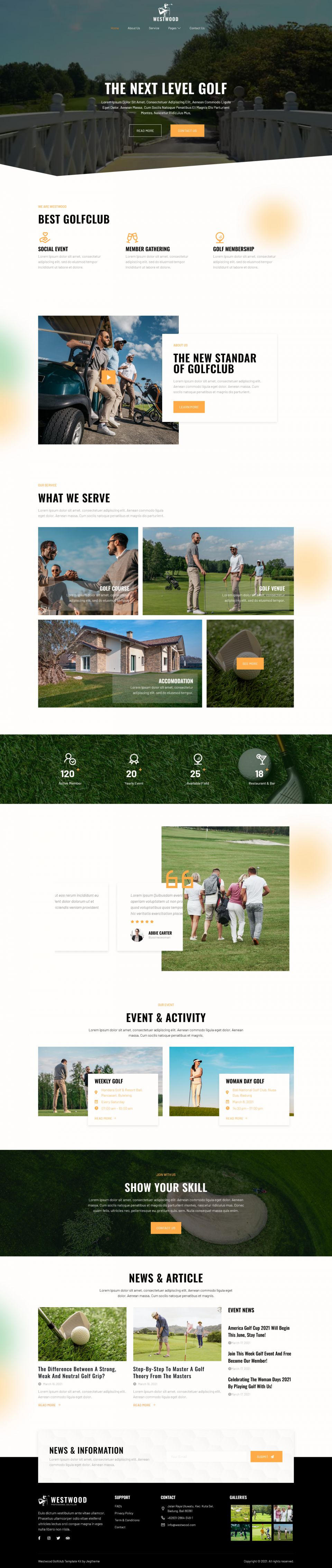 WordPress template ThemeForest Westwood