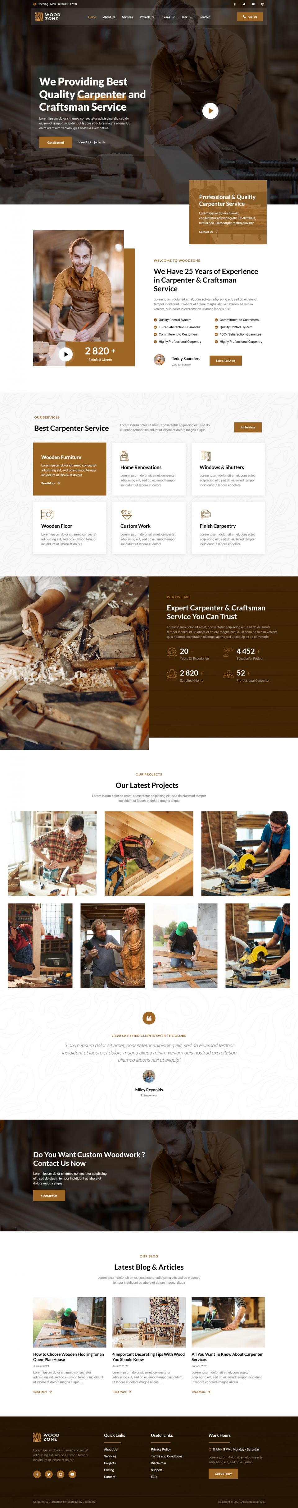 WordPress template ThemeForest Woodzone