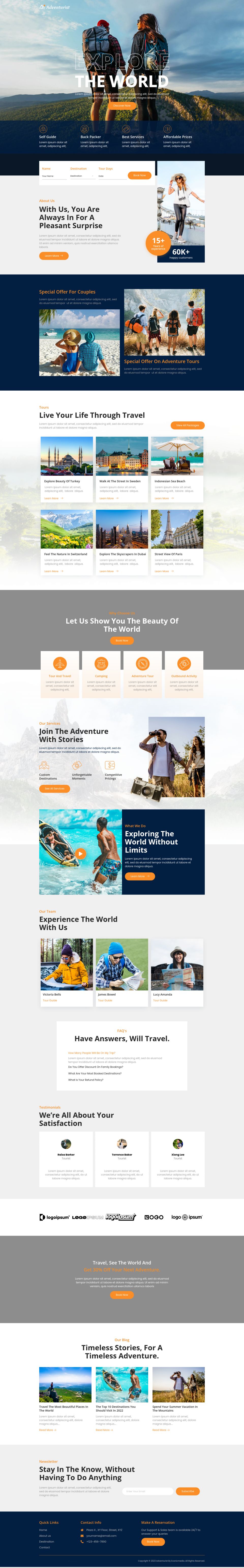 WordPress template ThemeForest Adventurist