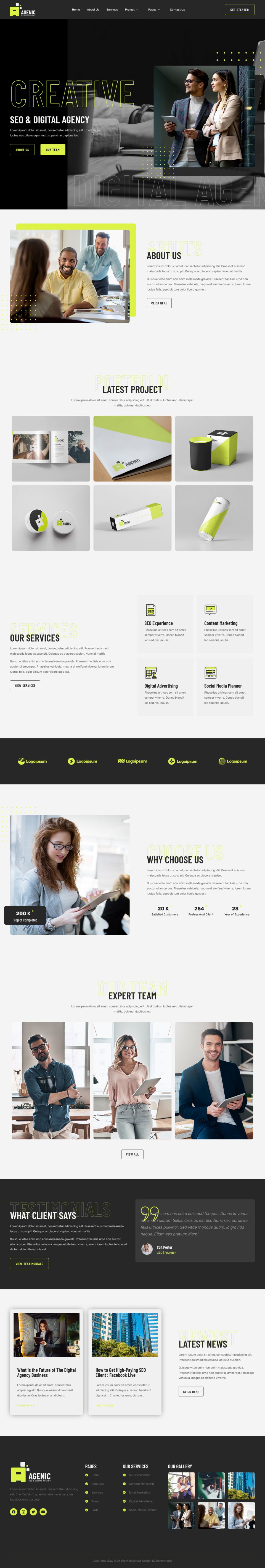 WordPress template ThemeForest Agenic