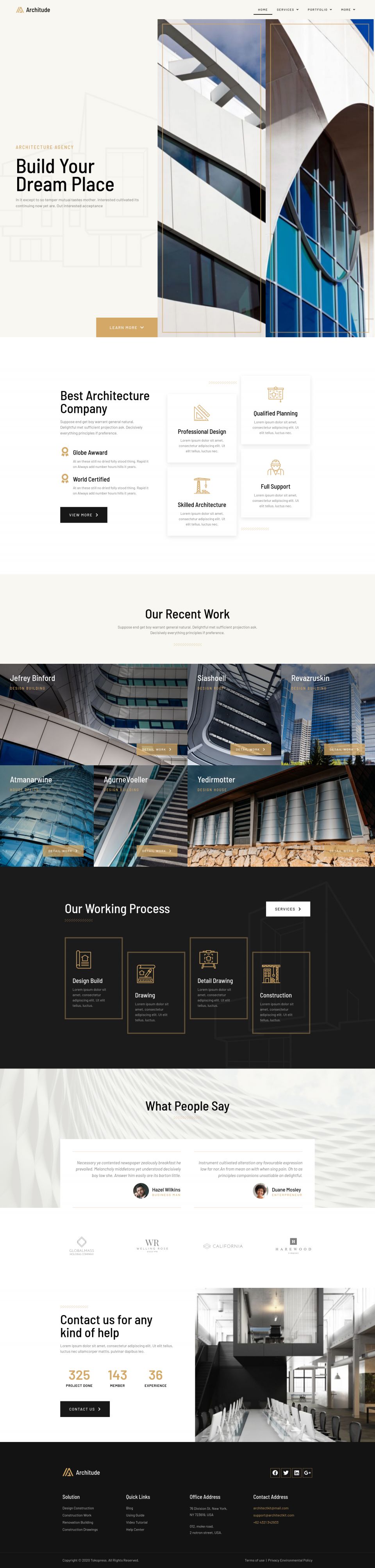 WordPress template ThemeForest Architude