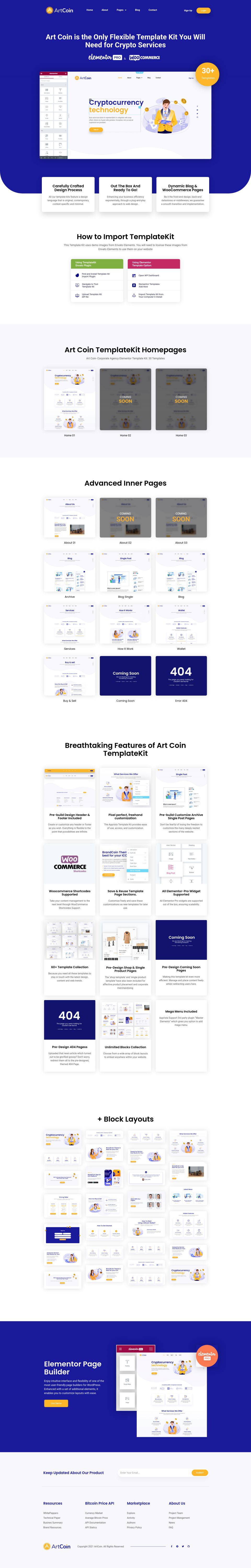 WordPress template ThemeForest ArtCoin