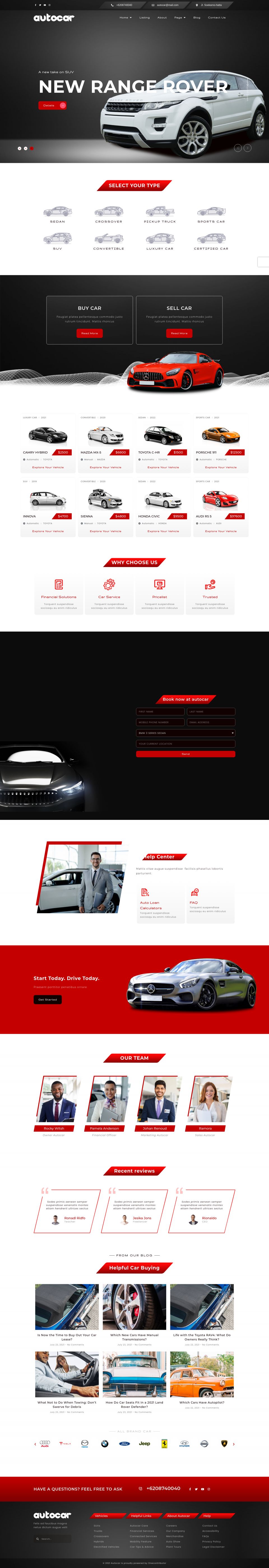 WordPress template ThemeForest Autocar