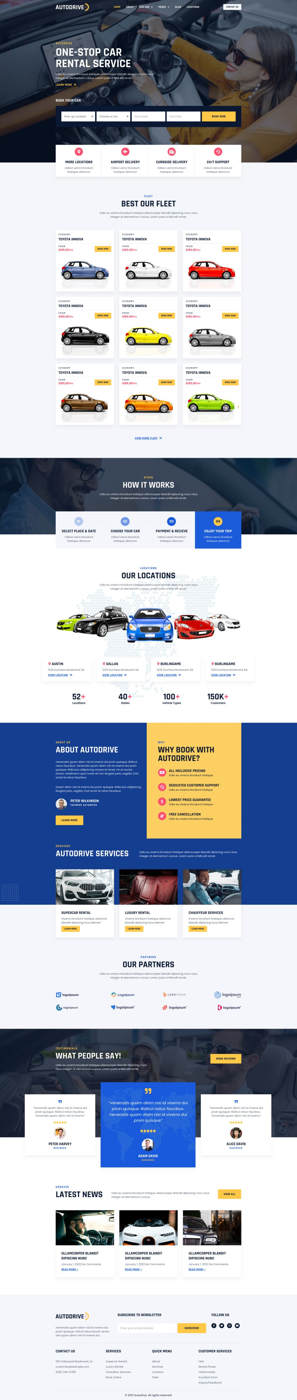 WordPress template ThemeForest Autodrive