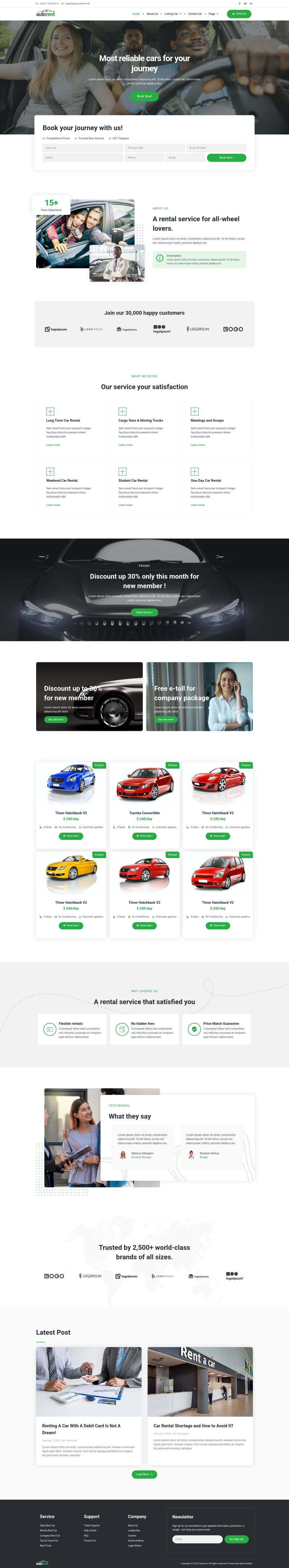 WordPress template ThemeForest AutoRent