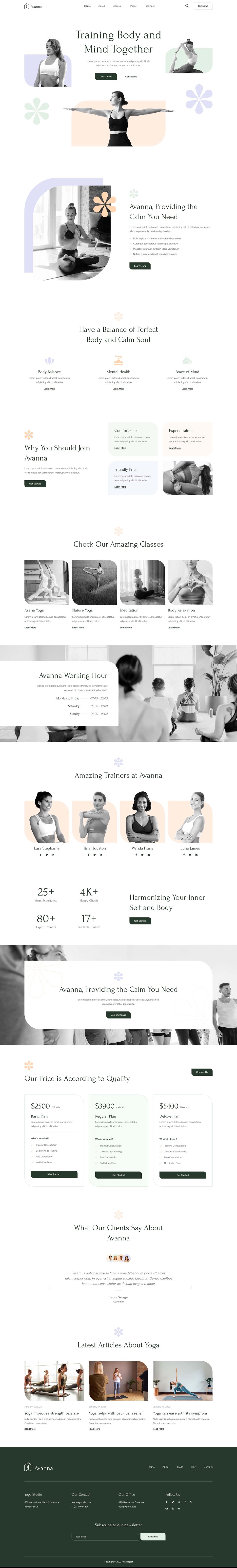 WordPress template ThemeForest Avanna