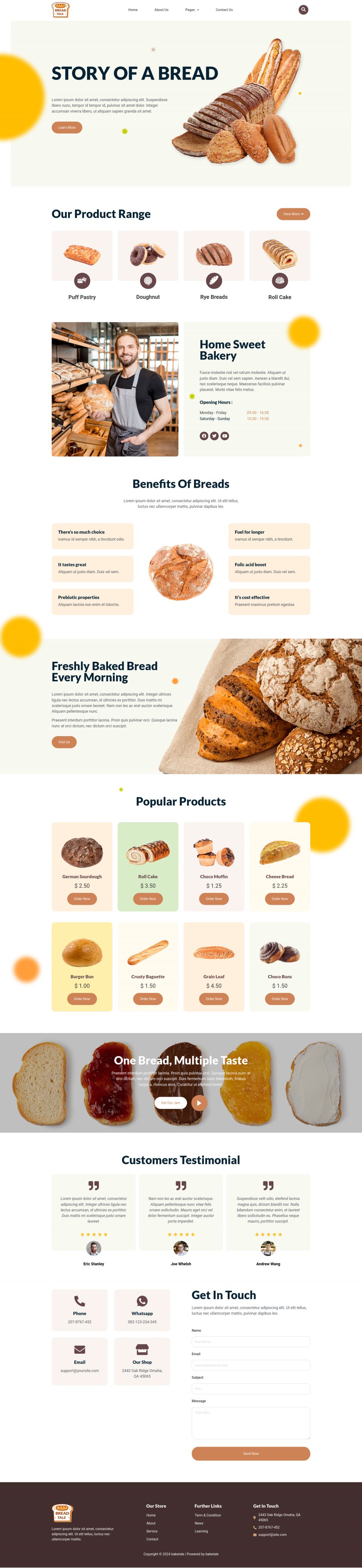 WordPress template ThemeForest Baketale