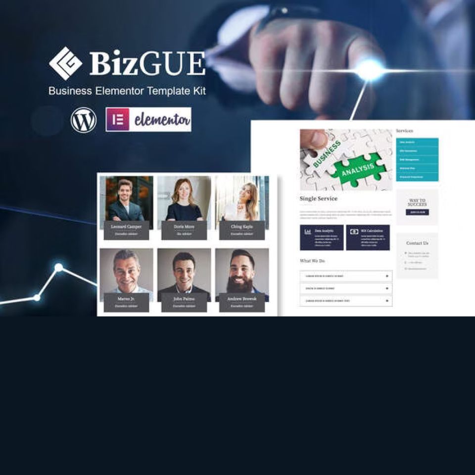 WordPress template ThemeForest BizGUE