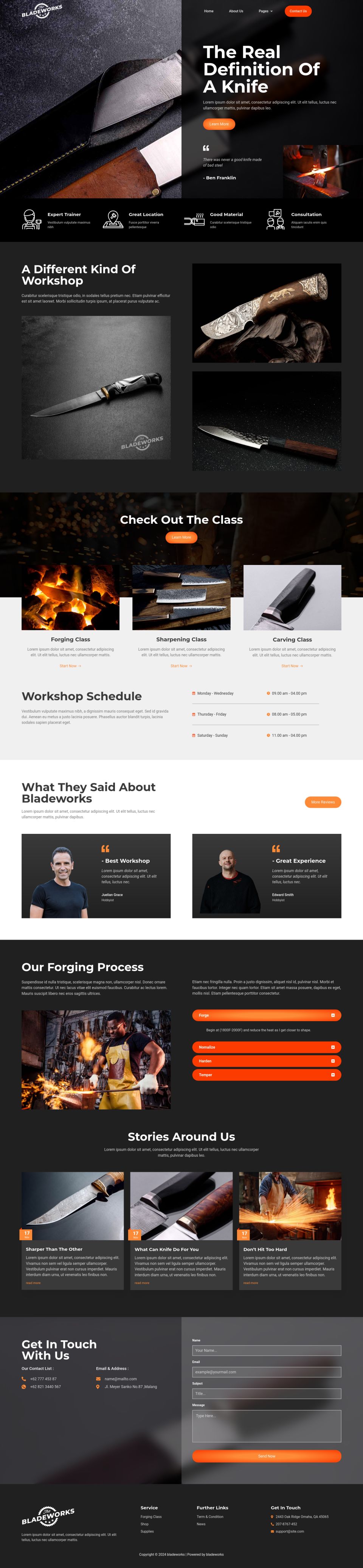 WordPress template ThemeForest Bladeworks