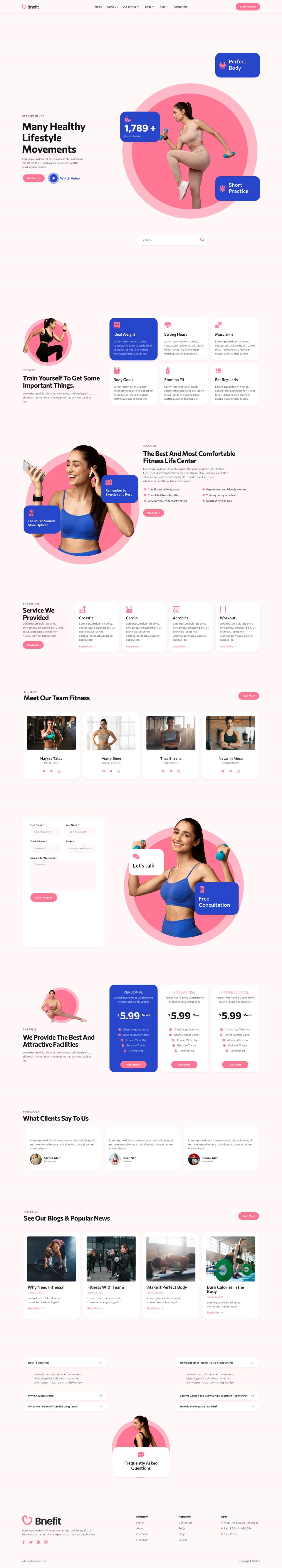 WordPress template ThemeForest Bnefit