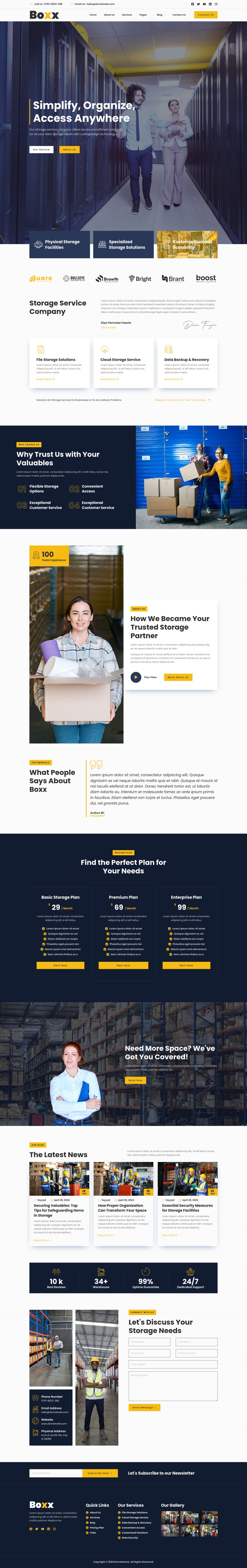 WordPress template ThemeForest Boxx