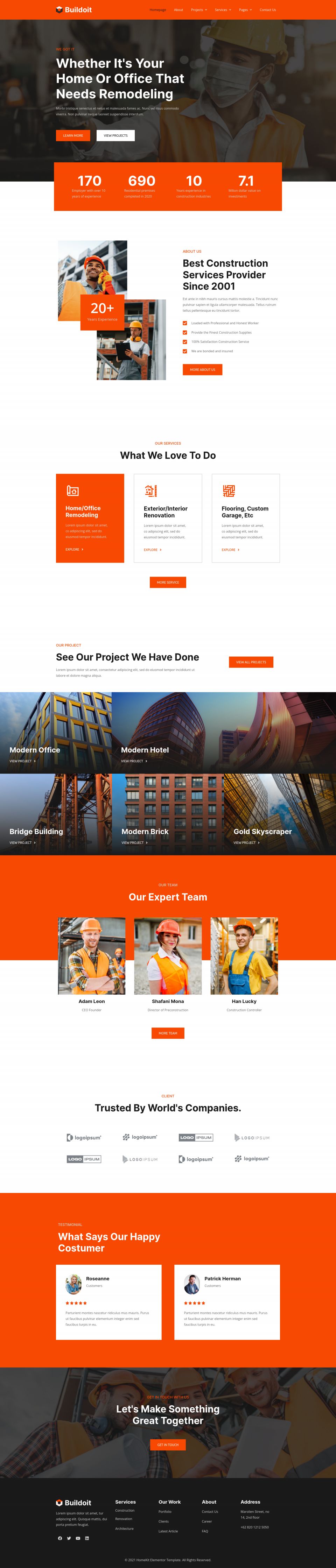 WordPress template ThemeForest Buildoit