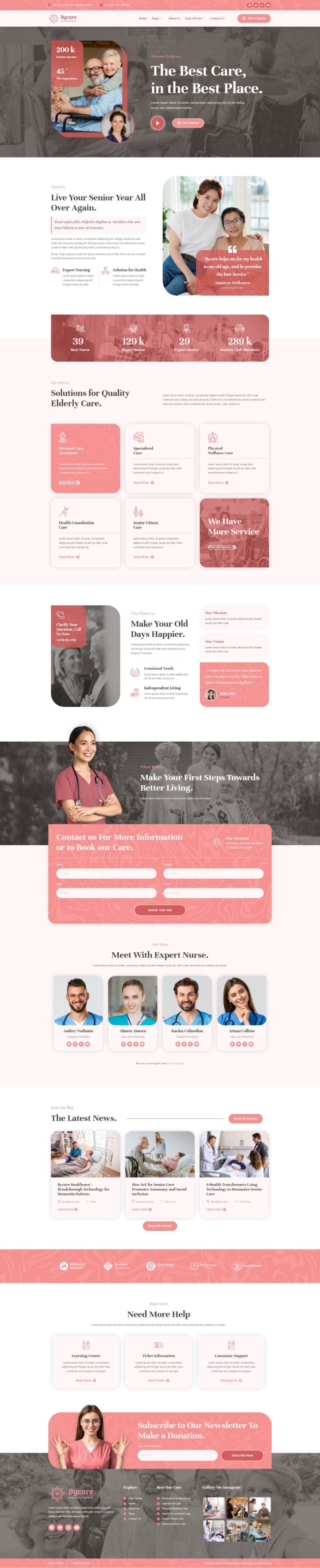 WordPress template ThemeForest Bycare