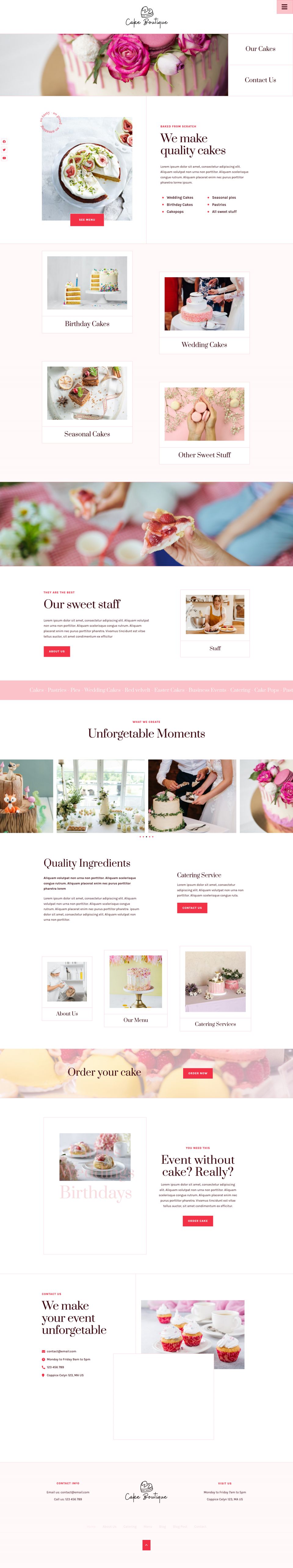 WordPress template ThemeForest Cake Boutique