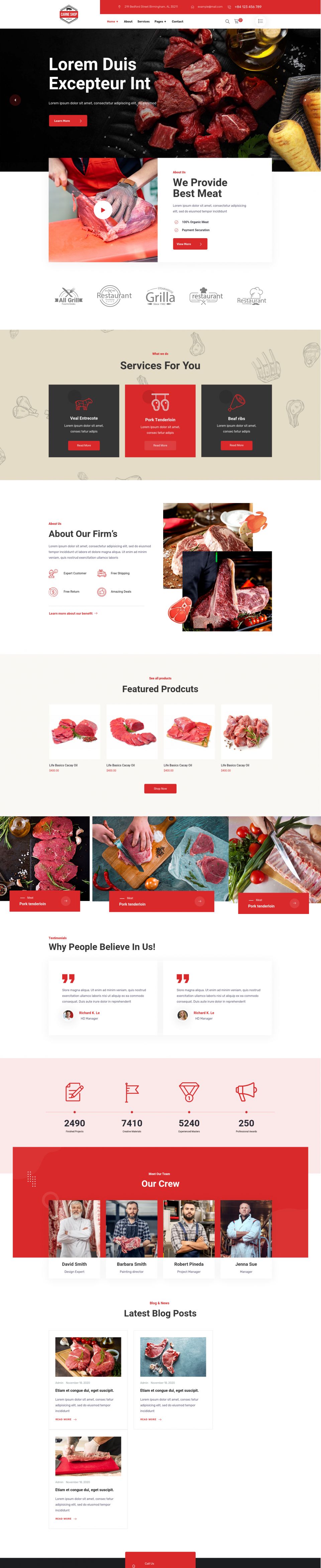 WordPress template ThemeForest Carne