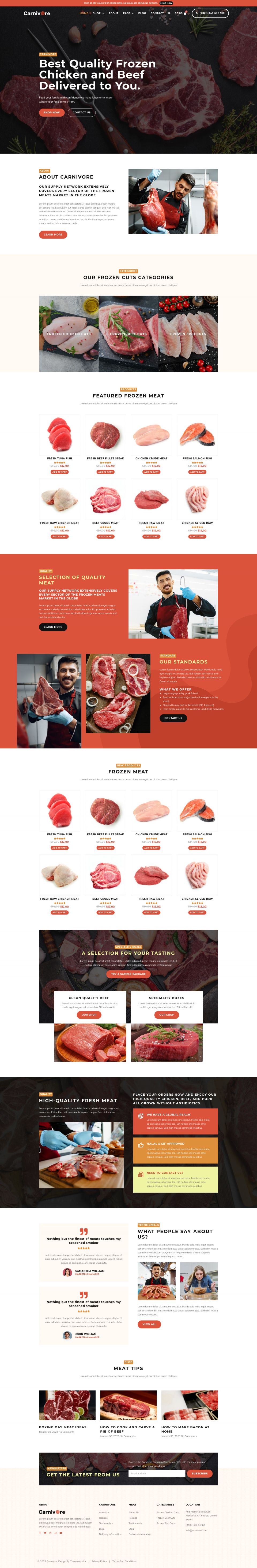 WordPress template ThemeForest Carnivore