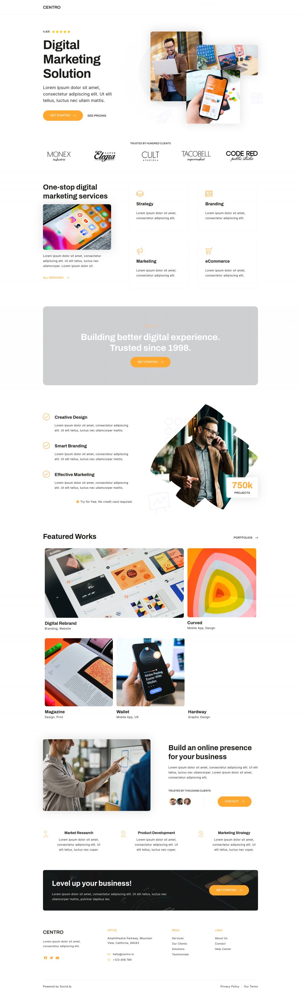 WordPress template ThemeForest Centro