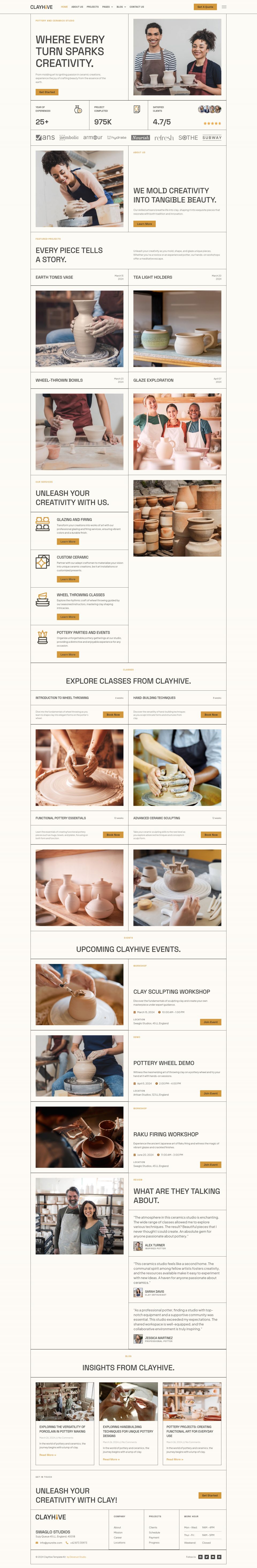 WordPress template ThemeForest ClayHive