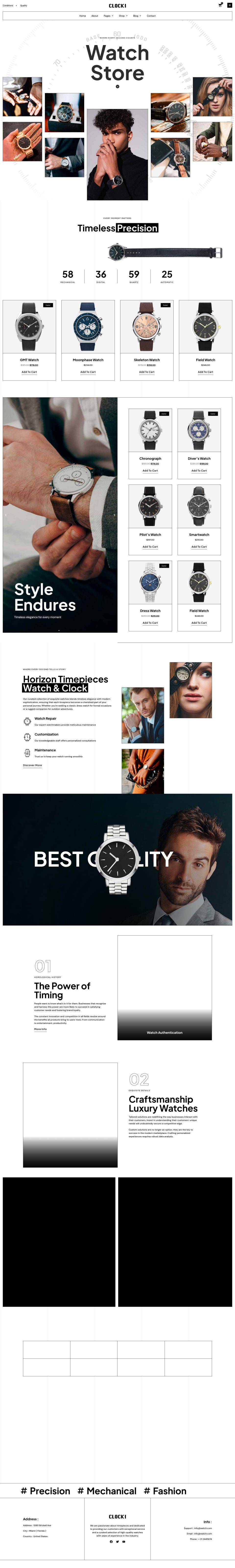 WordPress template ThemeForest Clocki