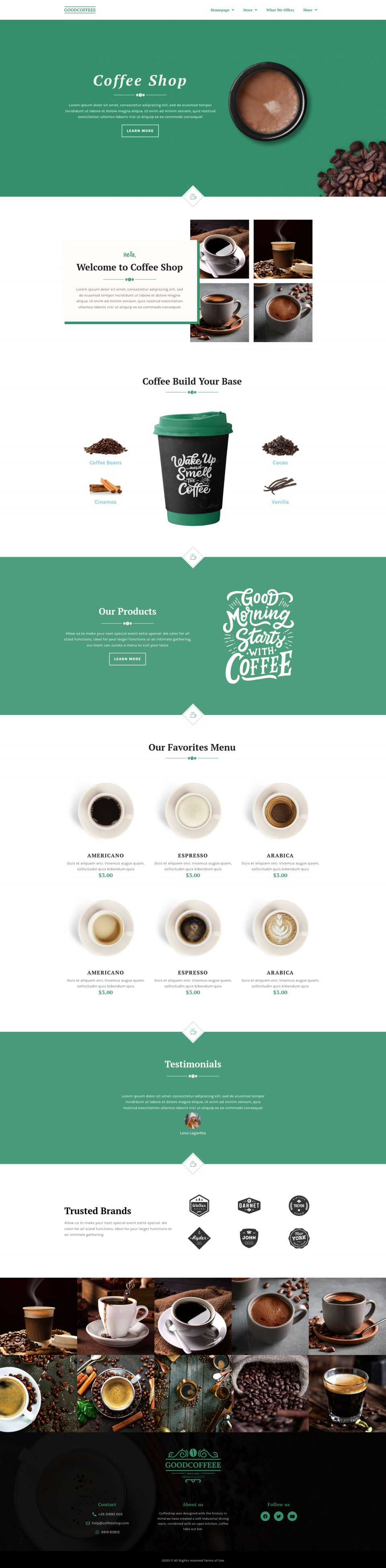 WordPress template ThemeForest Coffesse