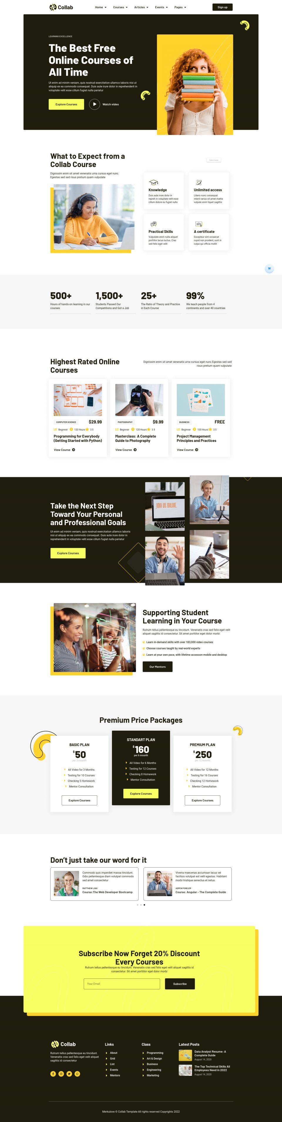 WordPress template ThemeForest Collab