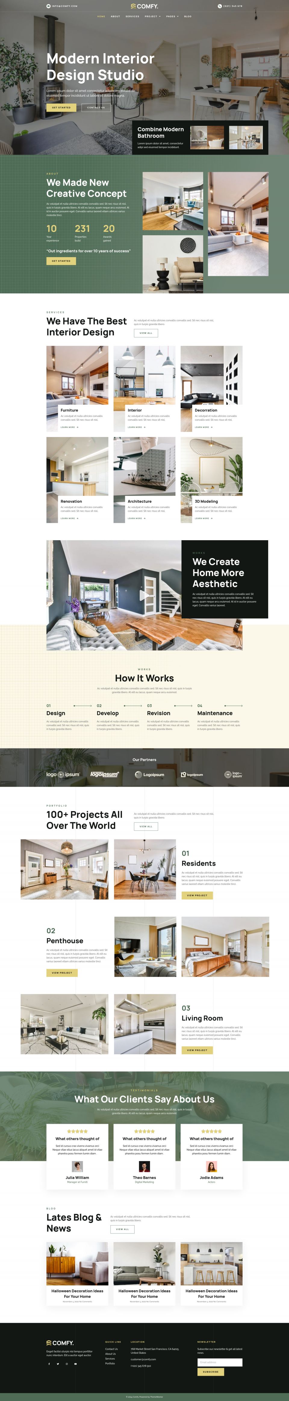 WordPress template ThemeForest Comfy