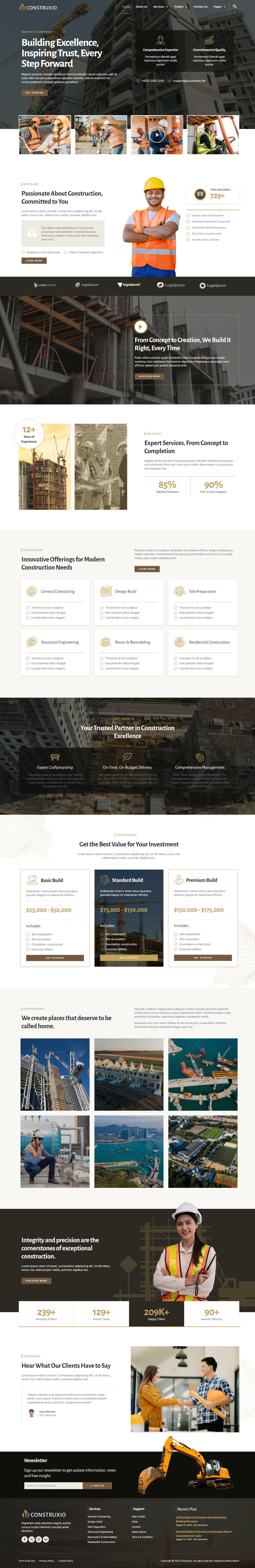 WordPress template ThemeForest Construxio