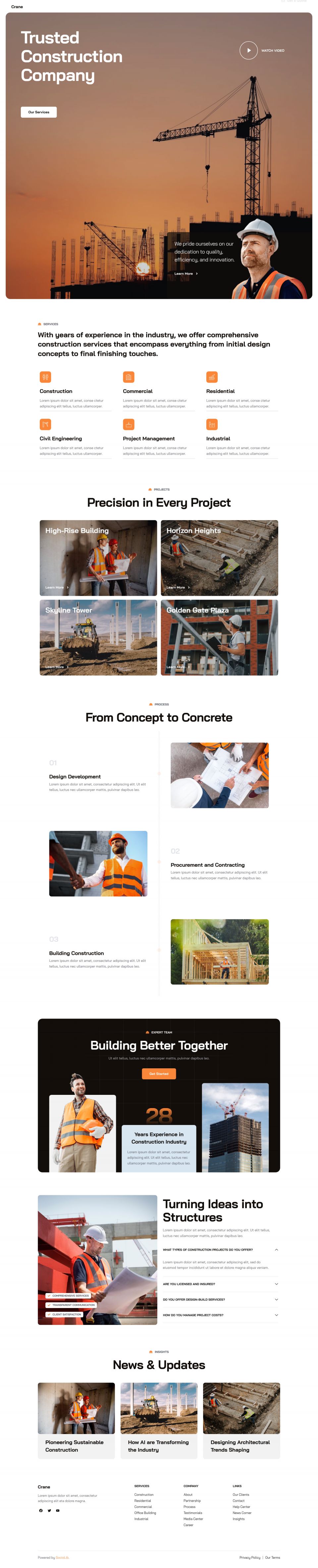 WordPress template ThemeForest Crane