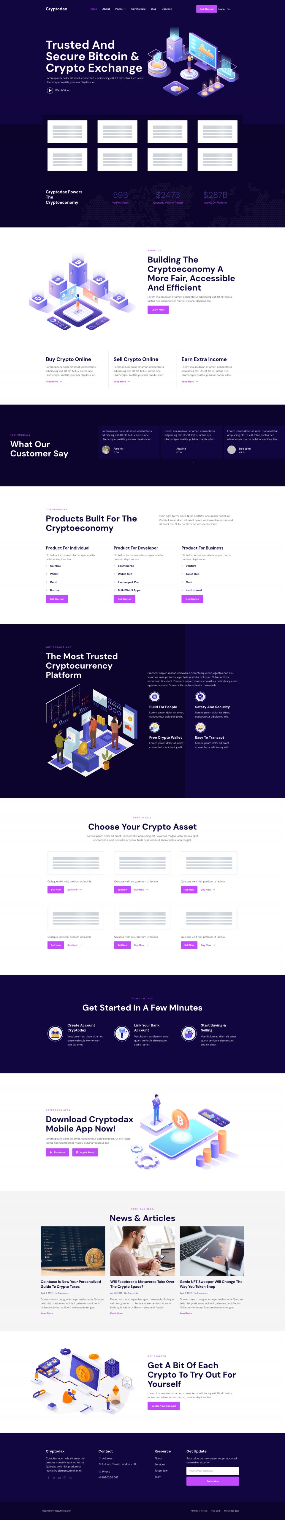 WordPress template ThemeForest Cryptodax