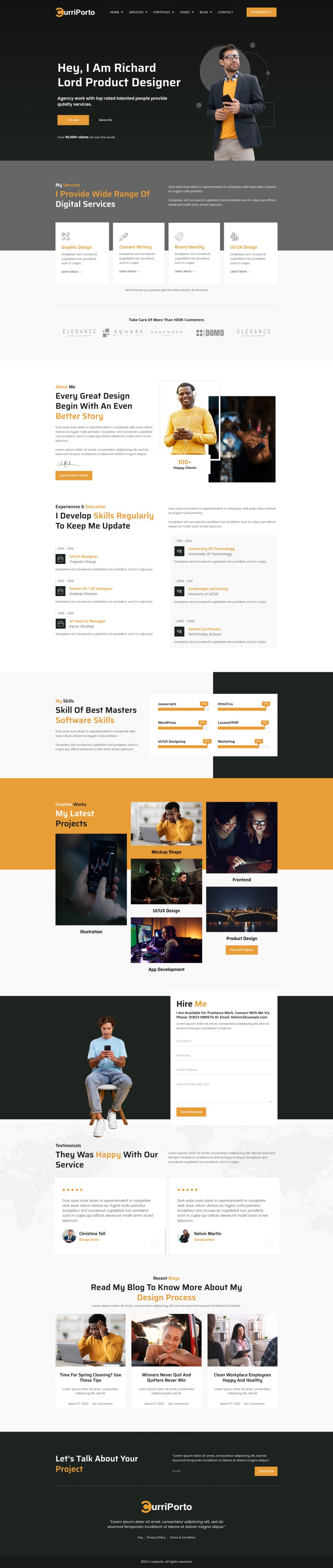 WordPress template ThemeForest Curriporto