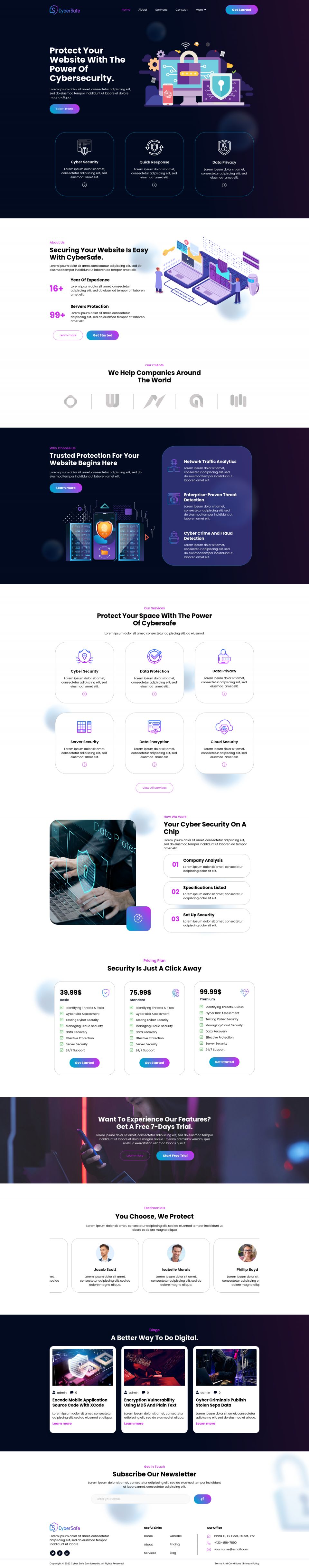 WordPress template ThemeForest CyberSafe