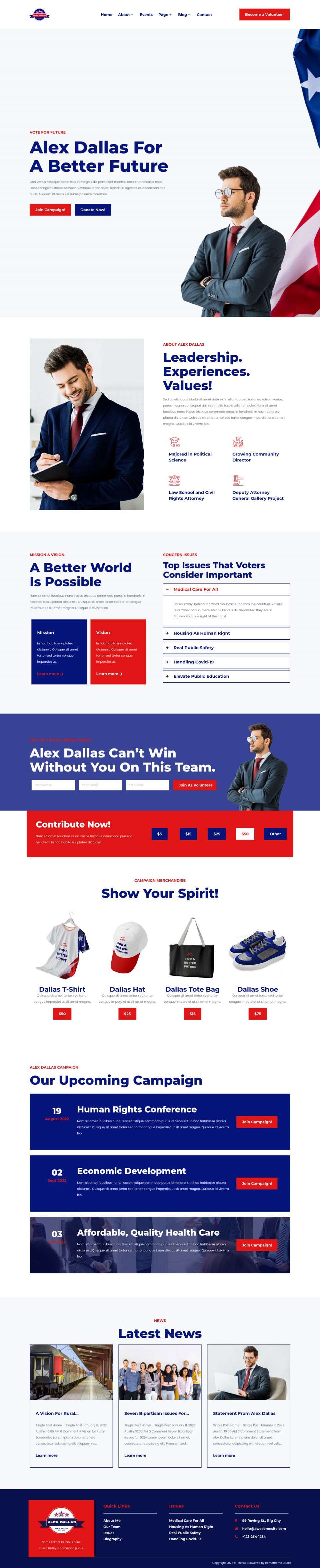 WordPress template ThemeForest Dallas