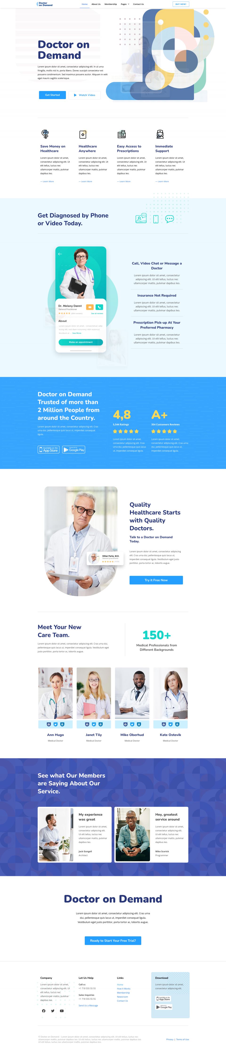 WordPress template ThemeForest Doctor on Demand