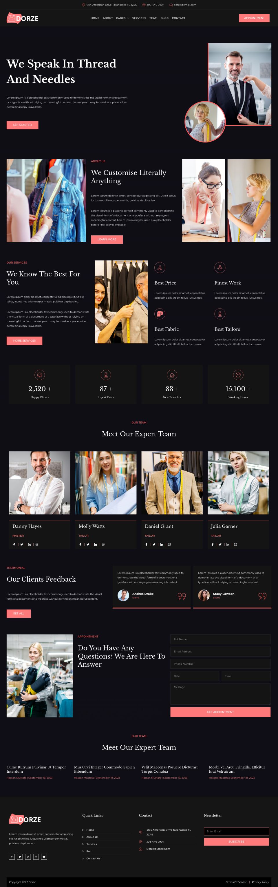 WordPress template ThemeForest Dorze