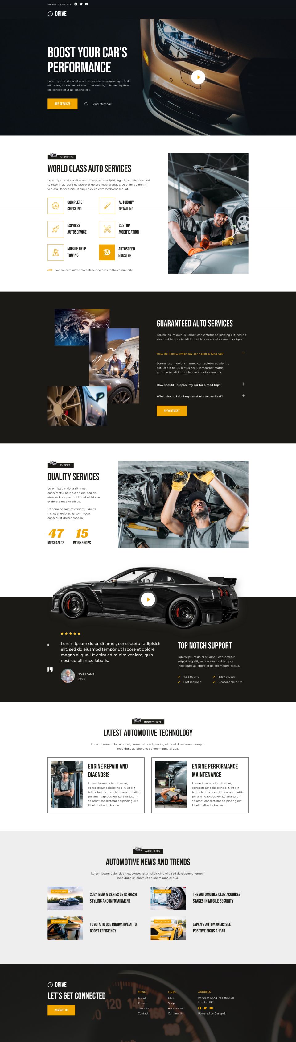 WordPress template ThemeForest Drive