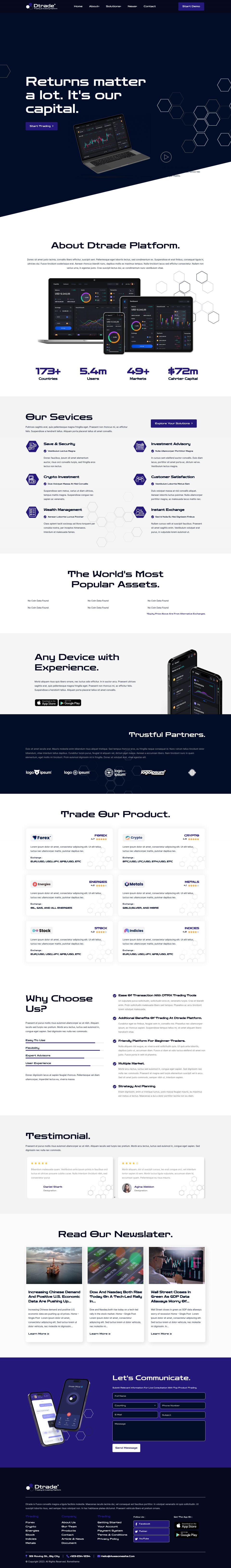 WordPress template ThemeForest Dtrade