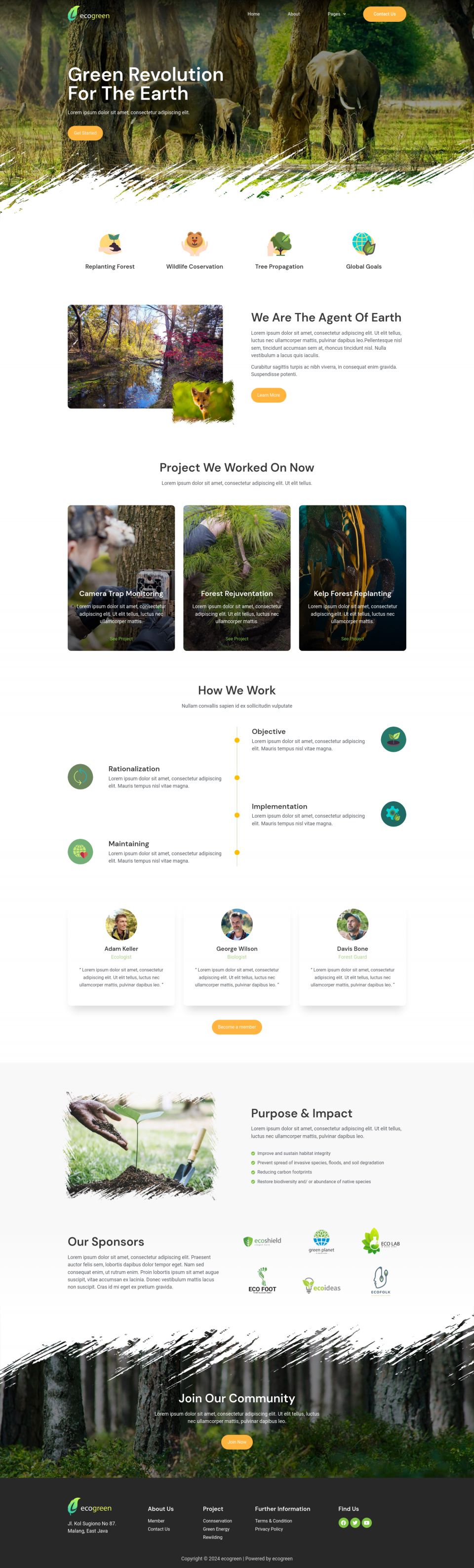 WordPress template ThemeForest Ecogreen