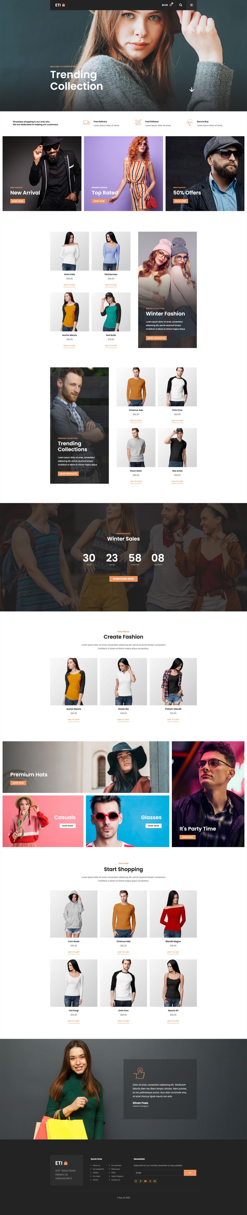 WordPress template ThemeForest ETI