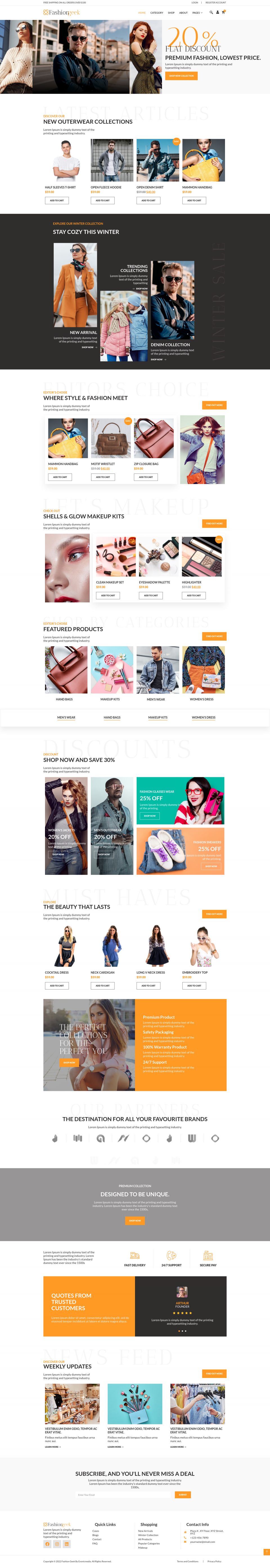 WordPress template ThemeForest Fashion Geek