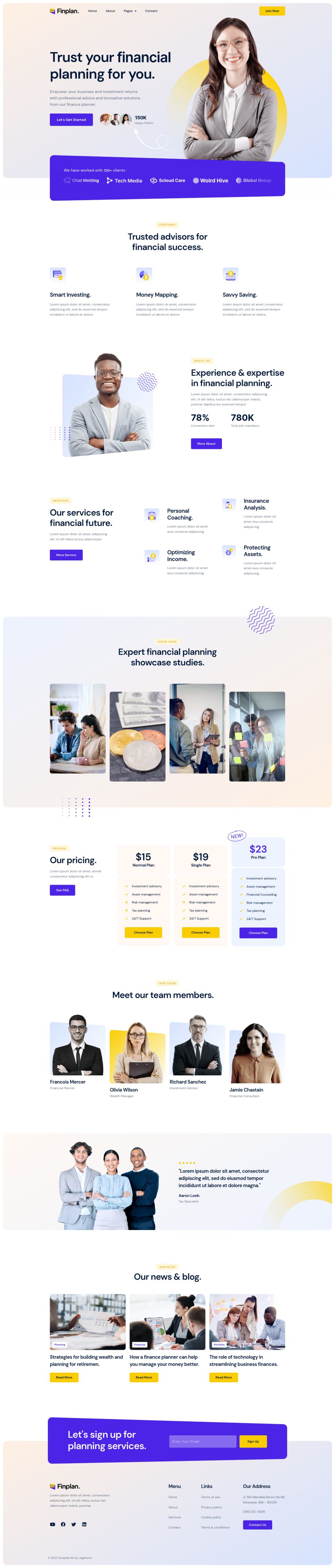 WordPress template ThemeForest Finplan