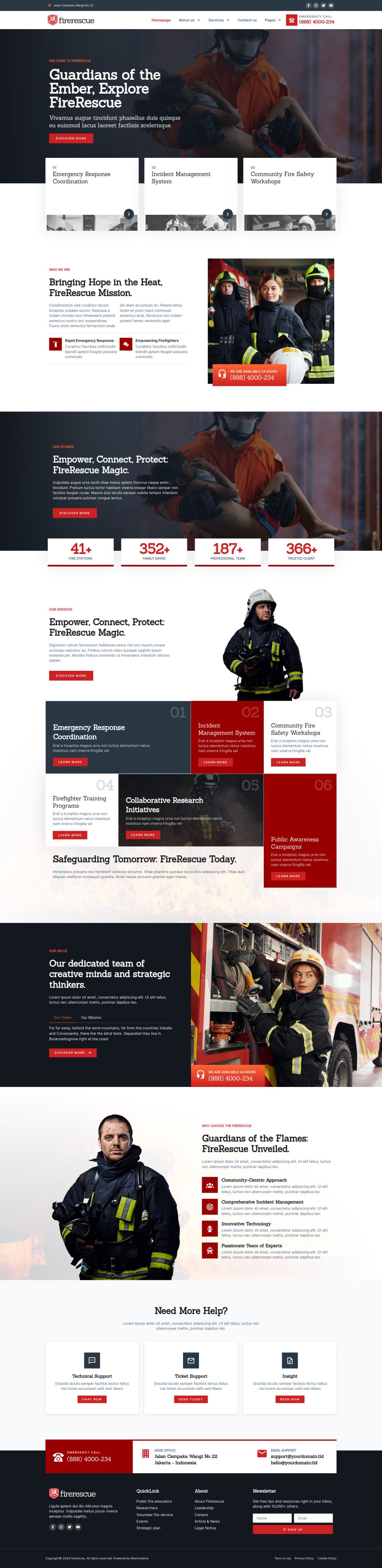 WordPress template ThemeForest FireRescue