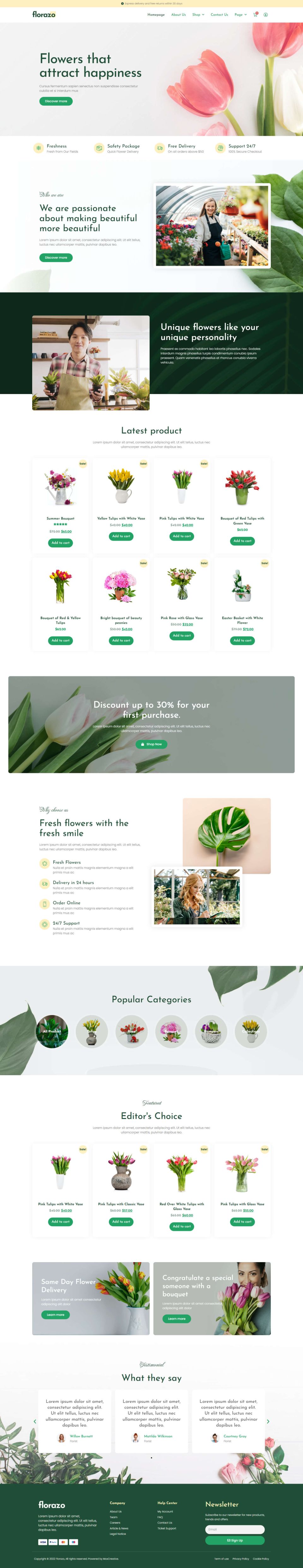 WordPress template ThemeForest Florazo