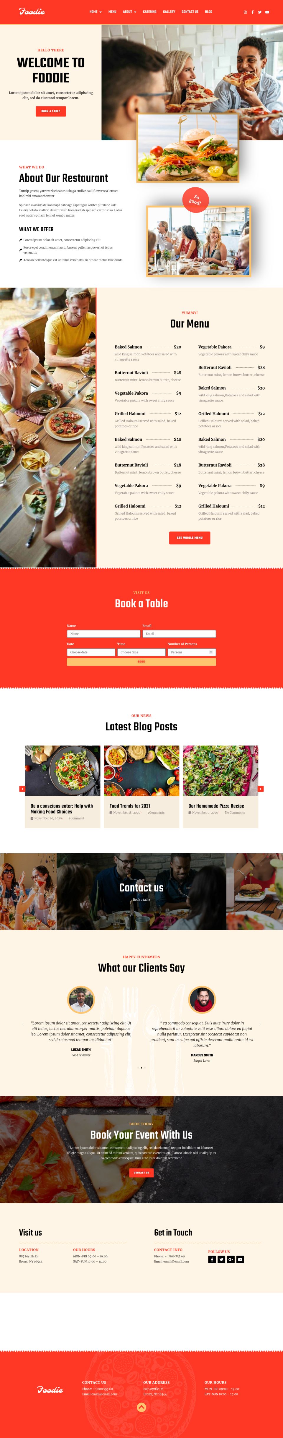 WordPress template ThemeForest Foodie