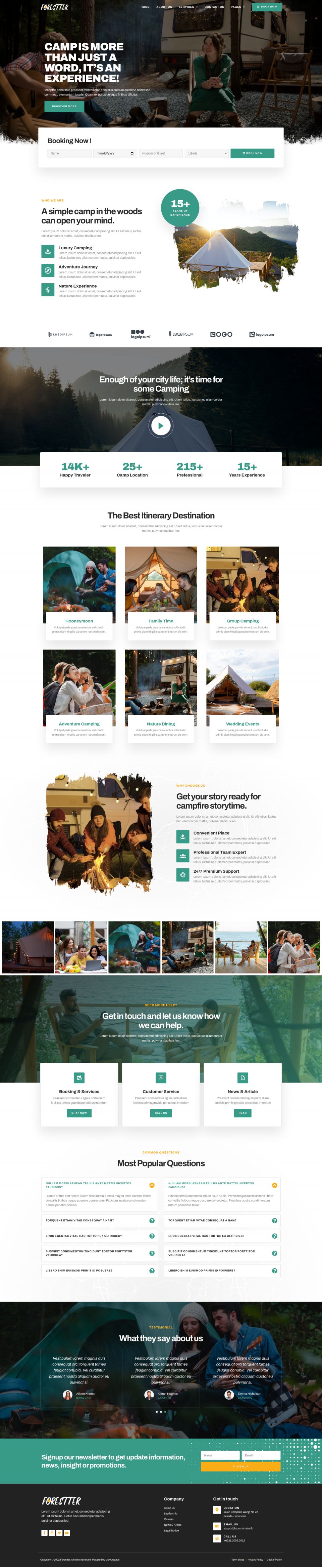 WordPress template ThemeForest Forestter