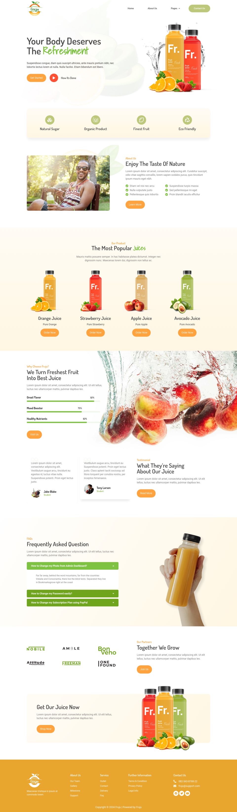 WordPress template ThemeForest Fruju