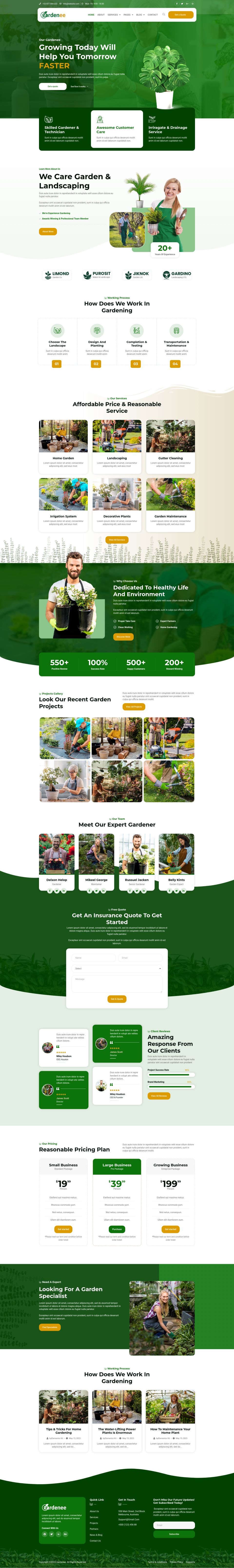 WordPress template ThemeForest Gardenee